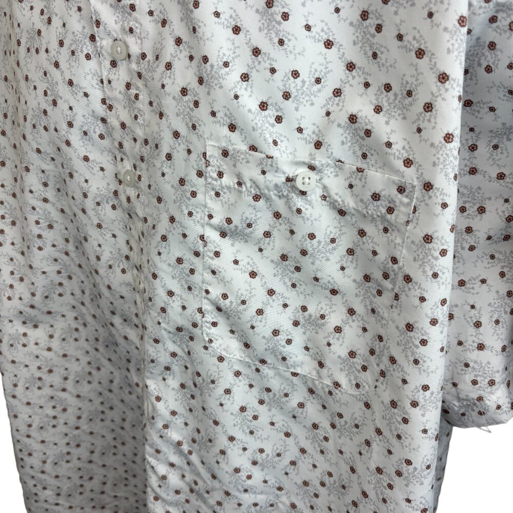 George floral print dress shirt, size 3X, lightweight, pocket, summer, office - Picture 2 of 6